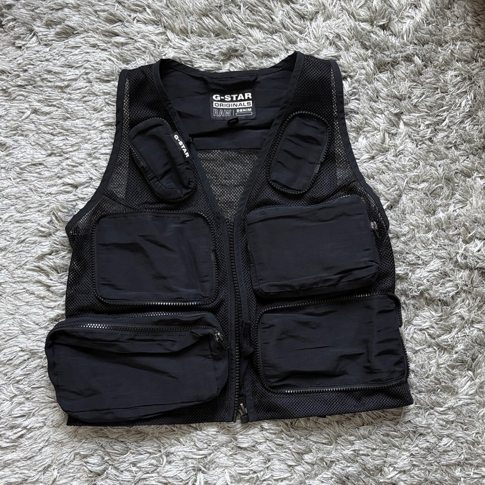 G-Star Black Mesh Utility Pocket Vest